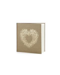 Livre mariage kraft et coeur or 