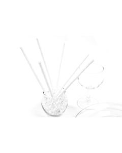 Lot 10 bâtonnets pailletés Blancs
