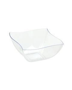 Lot 10 minis bols carrés ondulés en plastique