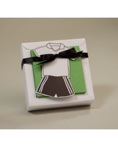 Lot 6 boîtes à dragées nina Maillot de Football 8,5 cm x 8,5 cm x 2,5 cm 