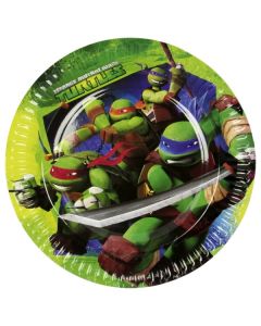 Lot de 8 assiettes Tortues Ninja 18 cm