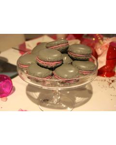 Macaron Bicolore - gris et rose