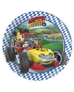 8 Assiettes Mickey Roadster Racers 20 cm