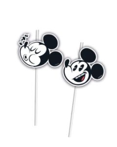 6 pailles médaillon Mickey super cool