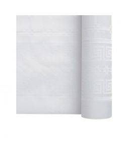 nappe en papier damassé - 50 m x 1.18 m - blanc