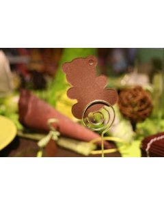 Etiquette forme nounours chocolat 