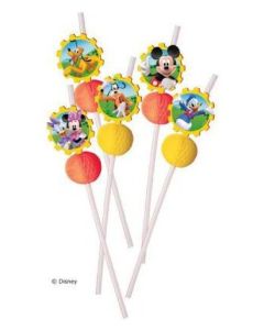 Pailles médaillons Mickey Playful - x6