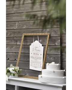 Pancarte "Je t'aime" blanc à prix discount