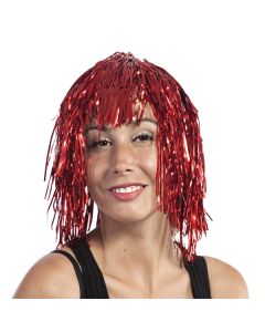 Perruque disco rouge pas chère