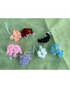 144 Mini roses ourlées - écru