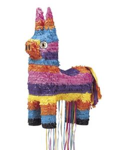 Piñata à tirer forme Âne multicolore à prix discount