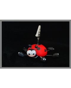 Porte-nom coccinelle sur ressort