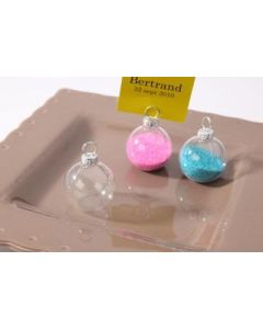 Porte-nom boule en verre 