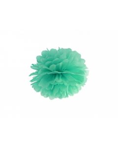 Pompon de papier buvard menthe foncé - 25 cm