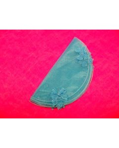 Ronds d'organza avec motifs - turquoise