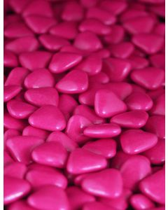 Dragées petits cœurs - fuchsia