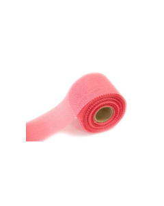 ruban fantaisie effet jute rose