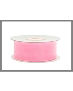 Ruban organdi 25 mm - rose