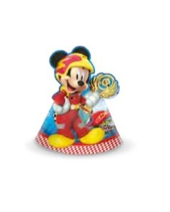 6 Chapeaux de fête Mickey Roadster Racers