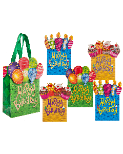 Sac cadeau en papier - Happy Birthday à prix discount