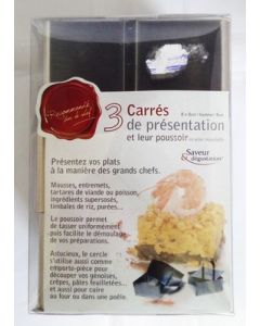 3 carrés de présentation - Poussoir