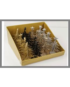 Sapin forme 3D pailleté à prix sacrifié.