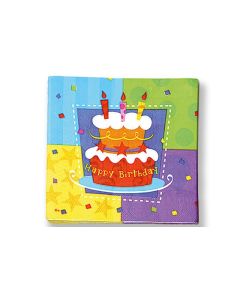 20 serviettes "Joyeux anniversaire"