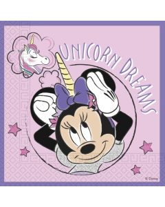 Serviettes minnie licorne rose