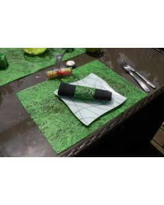 Sets de table Abaca rectangulaires - vert anis 