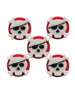 5 décors en sucre tête de mort pirate