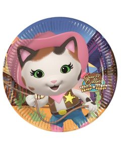 8 Assiettes Shérif Callie au Far West - 20 cm