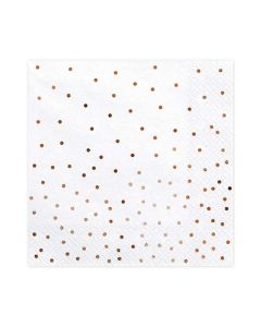 serviette-blanche-pois-rose-gold