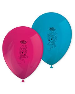 8 Ballons anniversaire Shimmer & Shine 