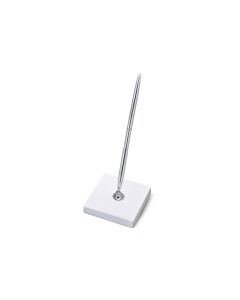 Stylo-socle argent et blanc