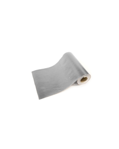 Sur chemin de table effet cuir métallisé argent 