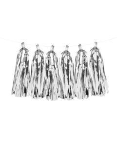 guirlande de tassels argent