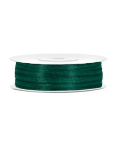 Ruban satin 3 mm - vert bouteille