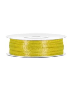 Ruban satin 3 mm - jaune foncé