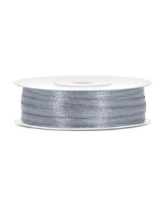 Ruban satin 3 mm - gris clair