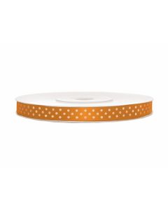 Ruban orange à pois blancs – 6 mm x 25 m