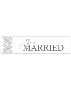 Plaque minéralogique en carton "Just married"