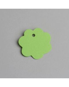 etiquette forme fleur vert anis